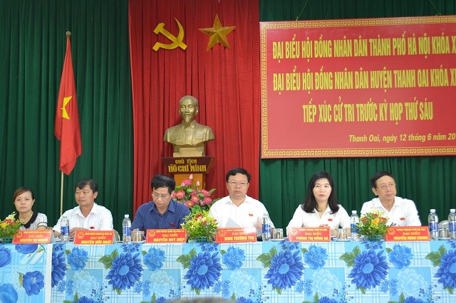 Đại biểu HĐND Thành phố và đại biểu HĐND huyện Thanh Oai phối hợp TXCT trước kỳ họp thường kỳ giữa năm 